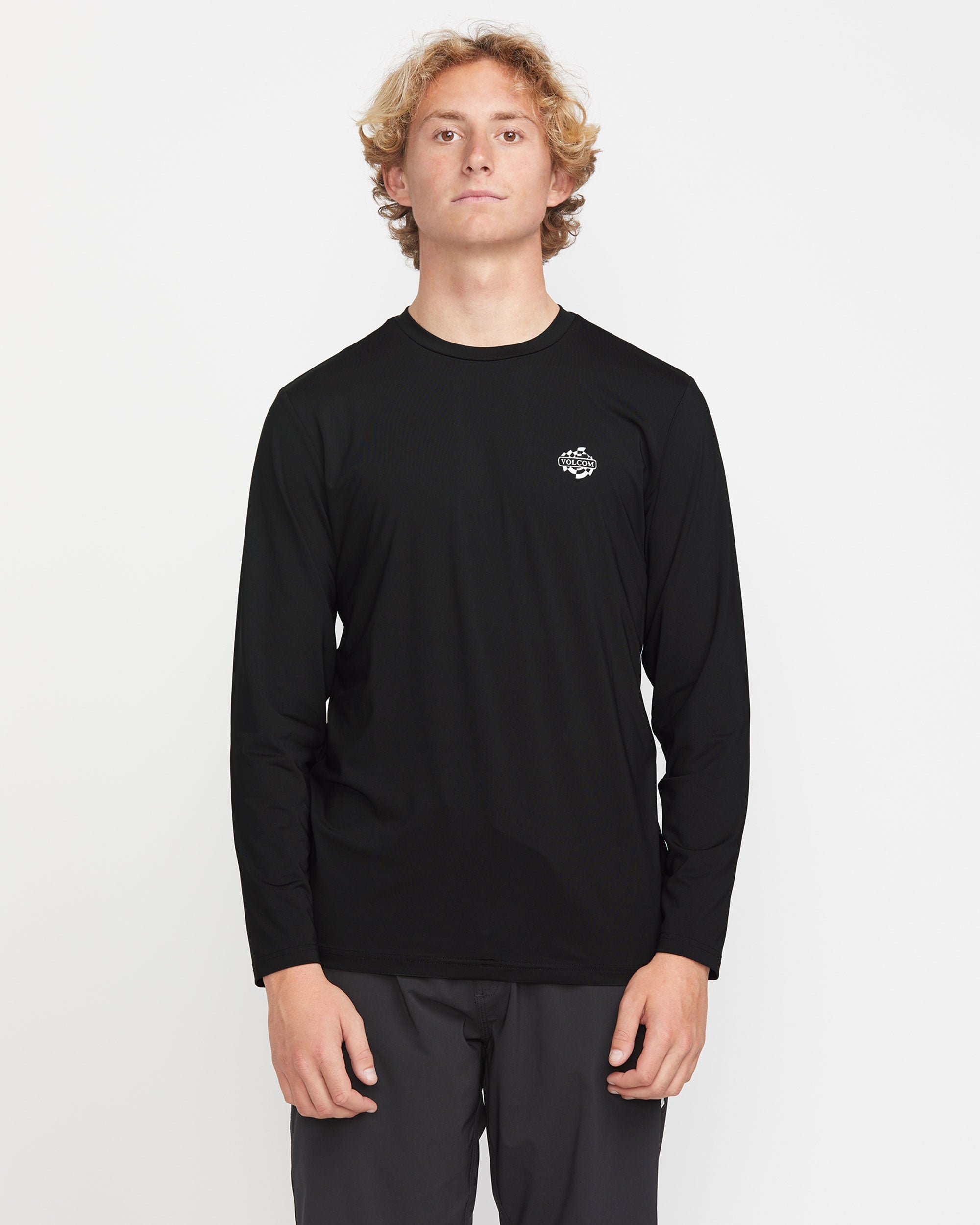 Men's Oval Track Loose Long Sleeve Surf Tee - Volcom