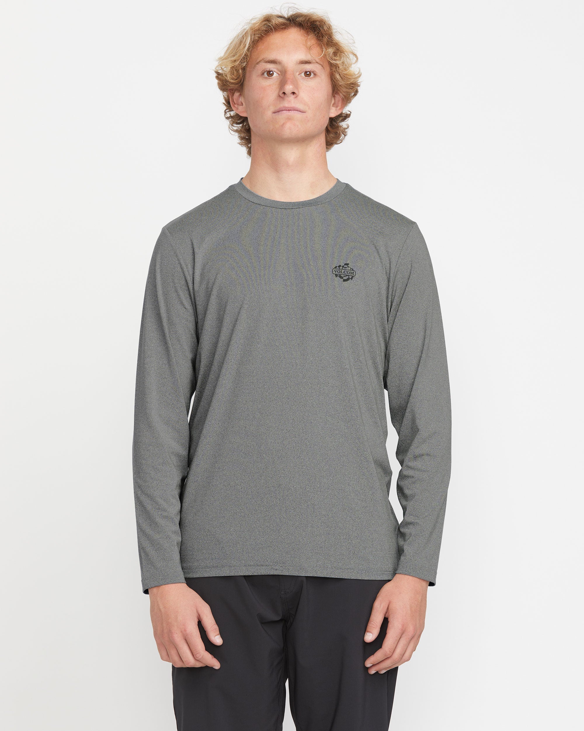 Men's Oval Track Loose Long Sleeve Surf Tee - Volcom