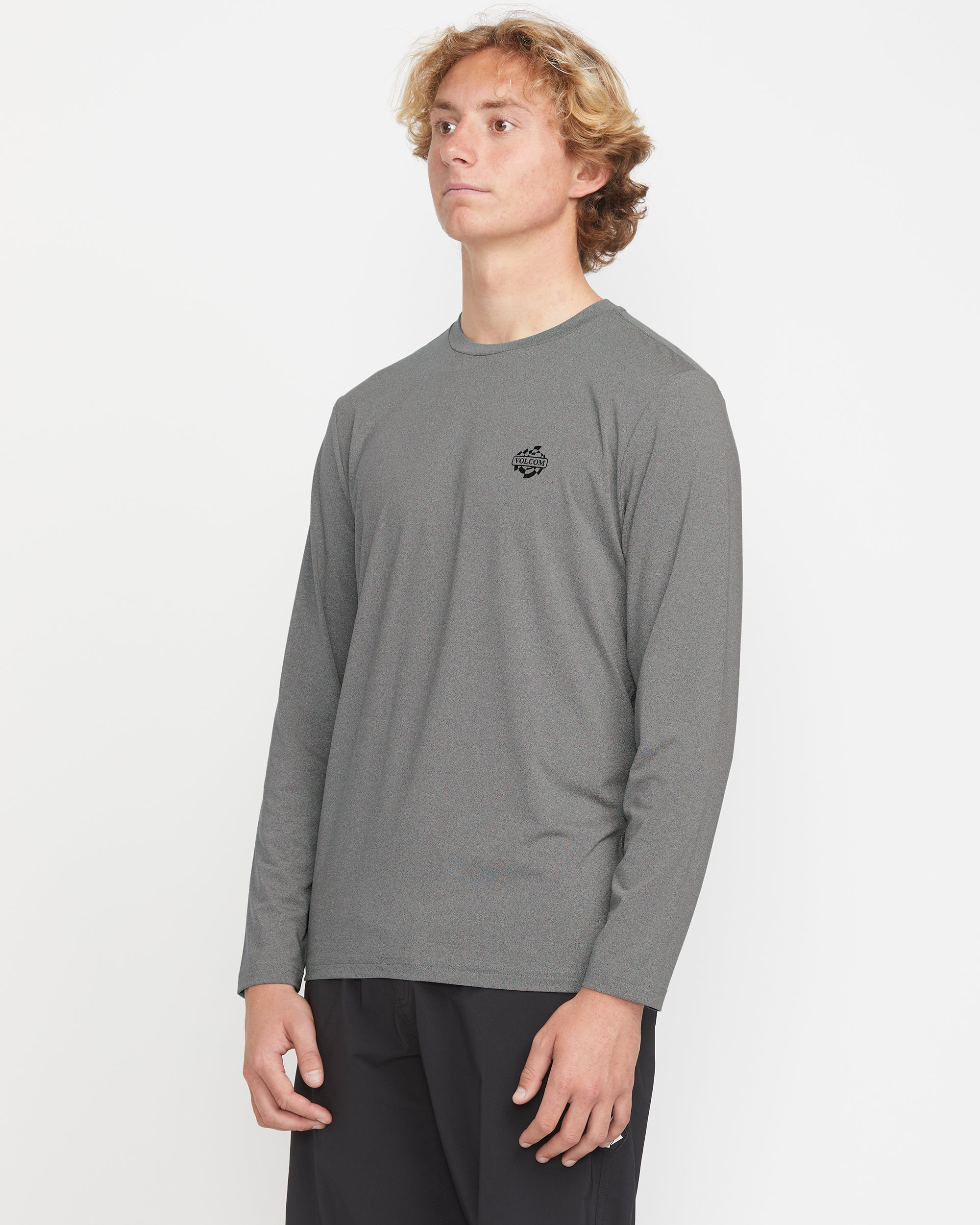 Men's Oval Track Loose Long Sleeve Surf Tee - Volcom