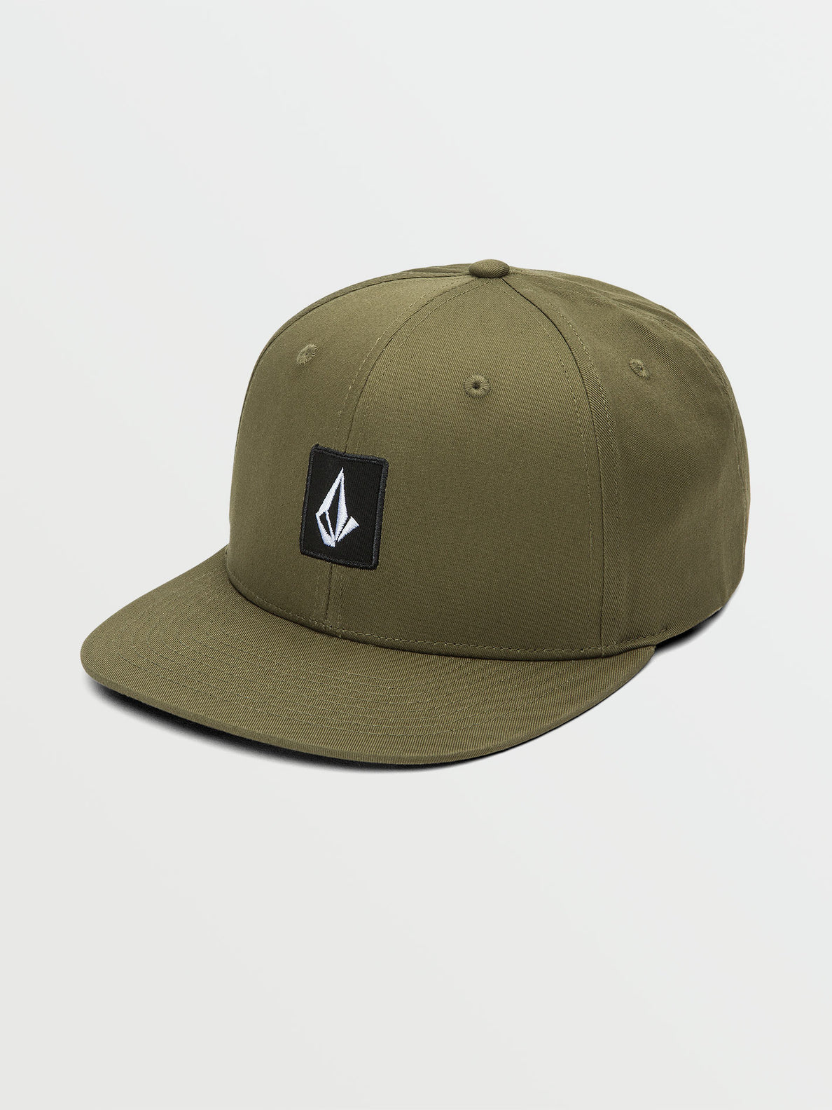 V Square Snapback Hat - Military