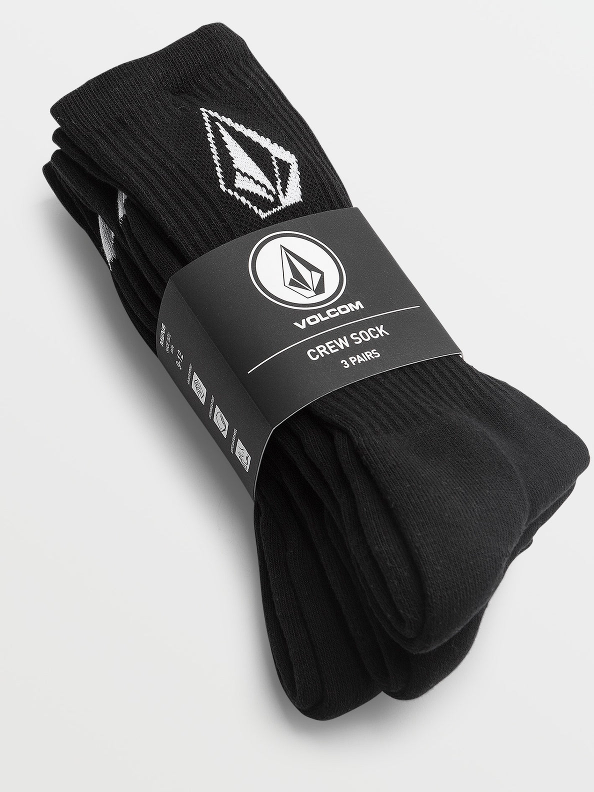 Full Stone Sock 3 Pack - Black