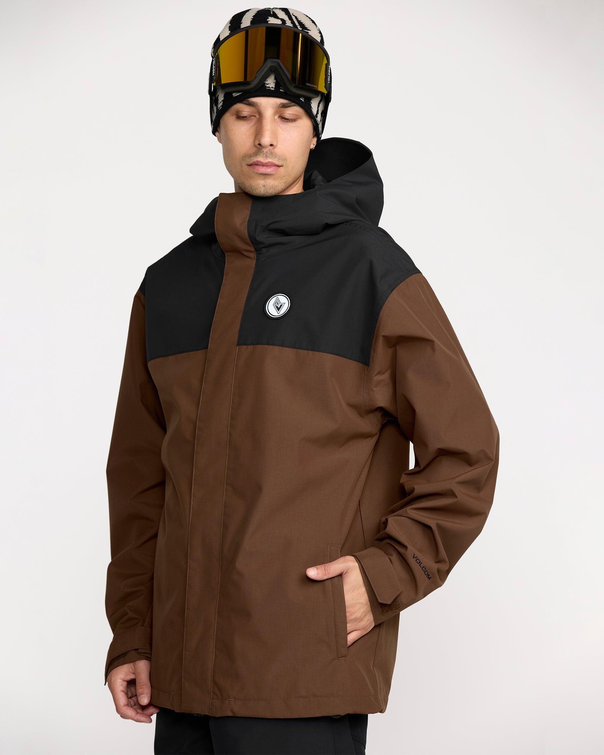 VOLCOM ブラウン スノーボードジャケット Men's Buckthreeeighty Jacket - Volcom