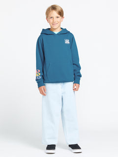 Little Boys Stone Badge Sweatshirt - Dark Blue