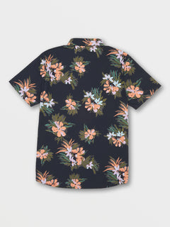 Warbler Short Sleeve Shirt - Black Floral Print