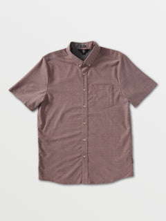 Everett Oxford Short Sleeve Shirt - Port (A0432105_POR) [F]