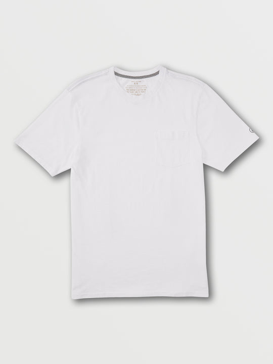 Solid Short Sleeve Pocket Tee - White (A5012111_WHT) [F]