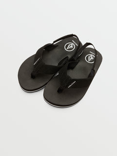 Victor Little Youth Sandals - Black