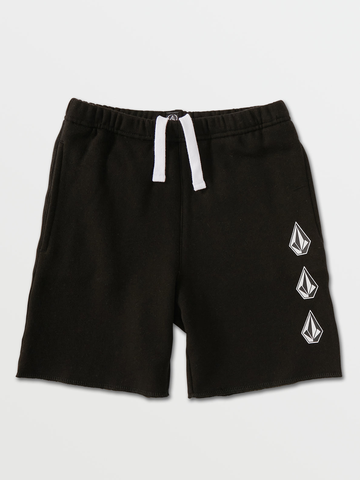 Little Boys Iconic Stone Fleece Shorts - Black (Y1032102_BLK) [1]