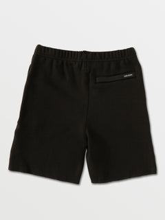 Little Boys Iconic Stone Fleece Shorts - Black (Y1032102_BLK) [B]