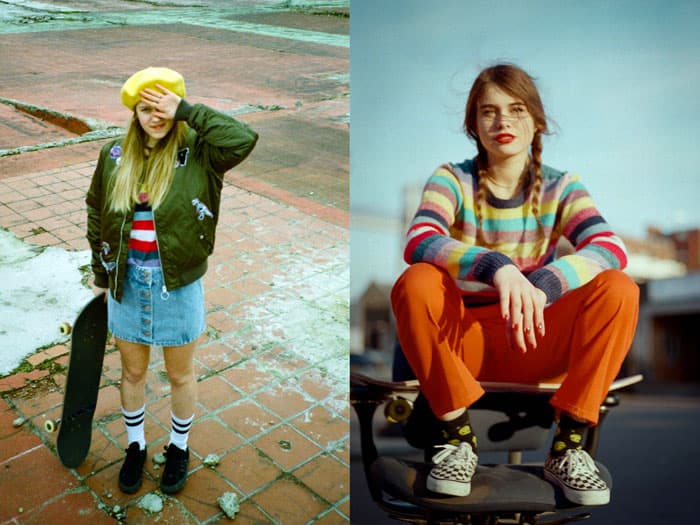 Interview with Skater Babes and Outfit Inspo in our Georgia May Jagger Spring Collection