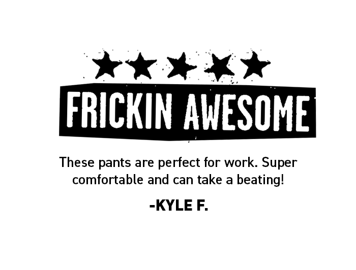 GIF of reviews about Volcom clothing and its quality, comfortability, and material.