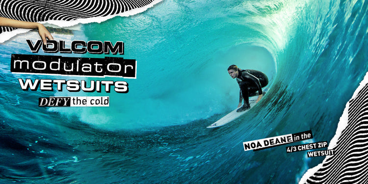 Volcom Modulator wetsuits - noah dean in a wave