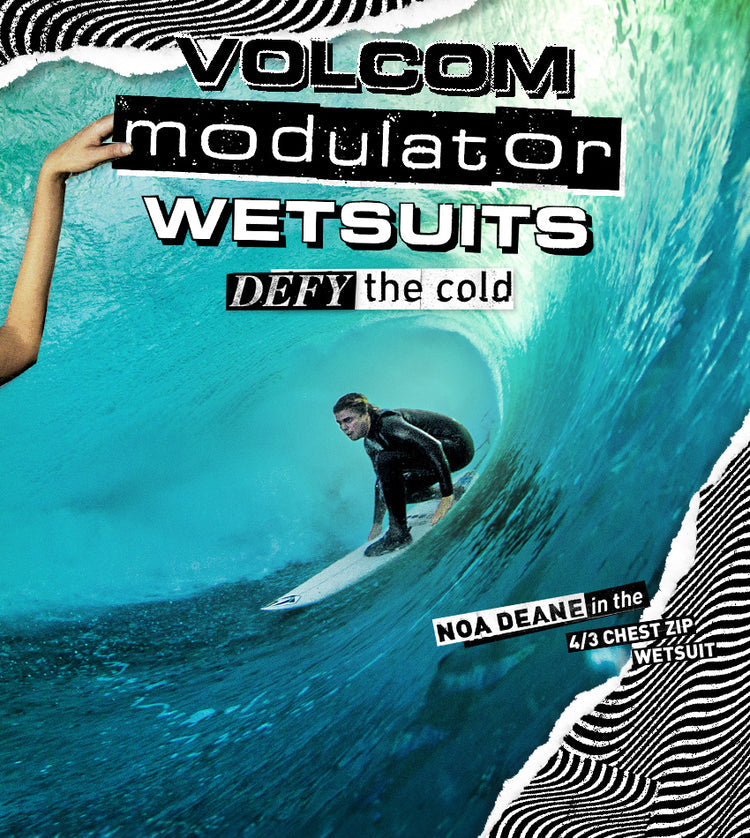 Volcom Modulator wetsuits - noah dean in a wave