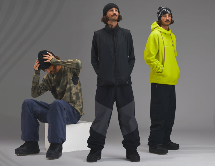 Men wearing snow gear 2nd layer. Hoodies and sweatshirts