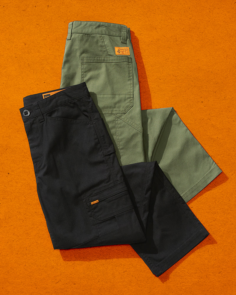 flatlay of gauge pants