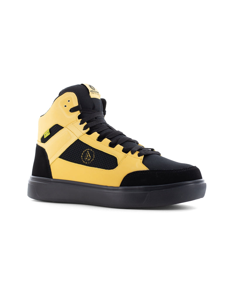 Volcom Men's Evolve Safety Toe High Top Work Sneakers Wheat and Black