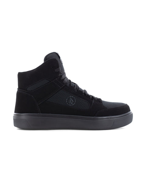 Volcom Women's Evolve Safety Toe High Top Work Sneakers Triple Black