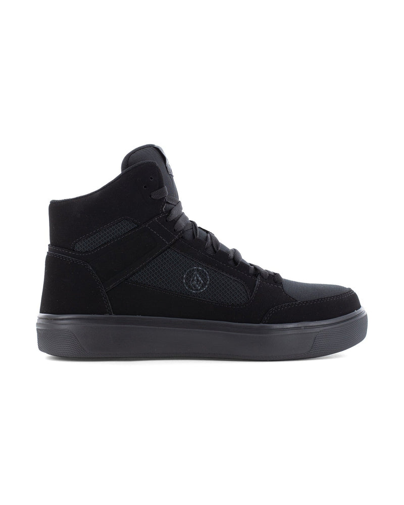 Volcom Women's Evolve Safety Toe High Top Work Sneakers Triple Black