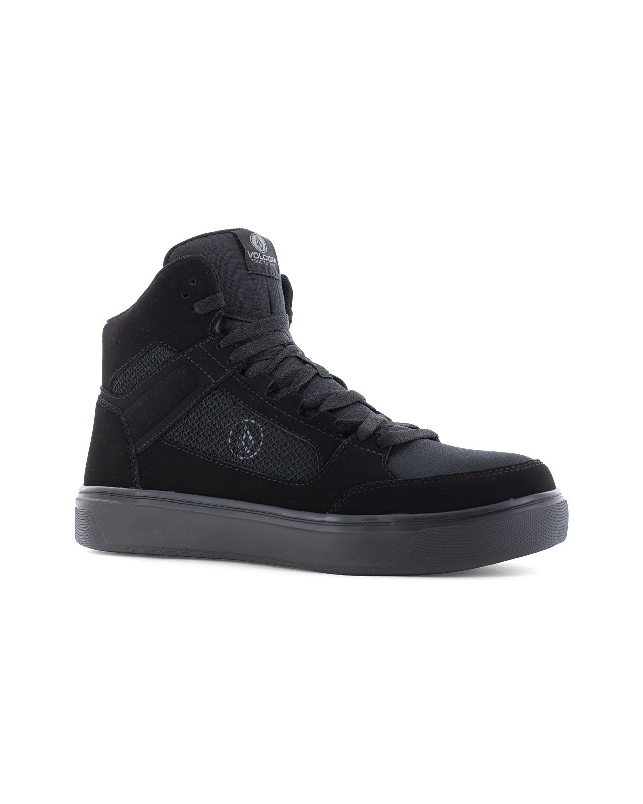 Men's Evolve Safety Toe High Top Work Sneakers-Triple Black-Volcom
