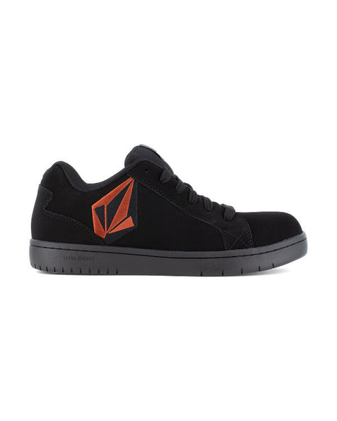 Volcom Men's Stone Work Sneakers Black and Red