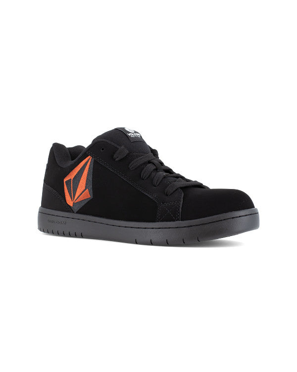 Volcom Men's Stone Work Sneakers Black and Red