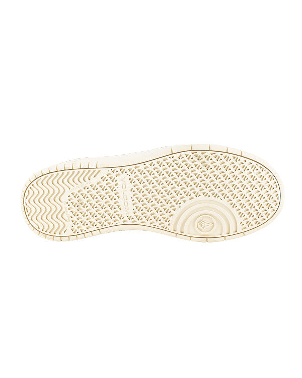 Volcom Men's Stone Op Art Work Sneakers Dark Brown and Khaki