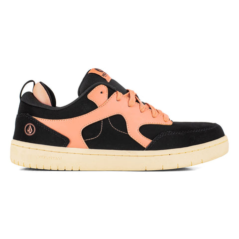 Volcom Women's Vitals Work Sneakers Black and Clay Orange