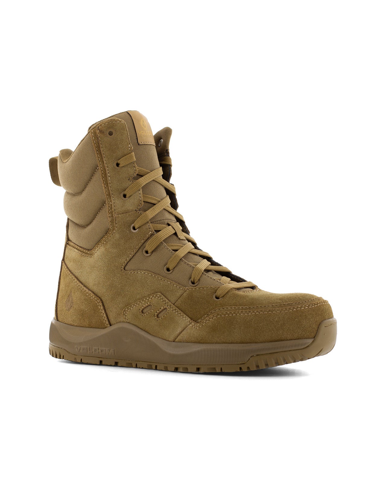 Men's Stone Force Safety Toe Tactical Boots with Side Zipper-Coyote-Volcom