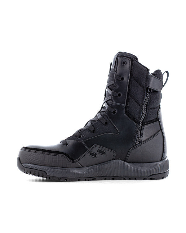 Men's Street Shield Safety Toe Tactical Boots with Side Zipper-Black-Volcom