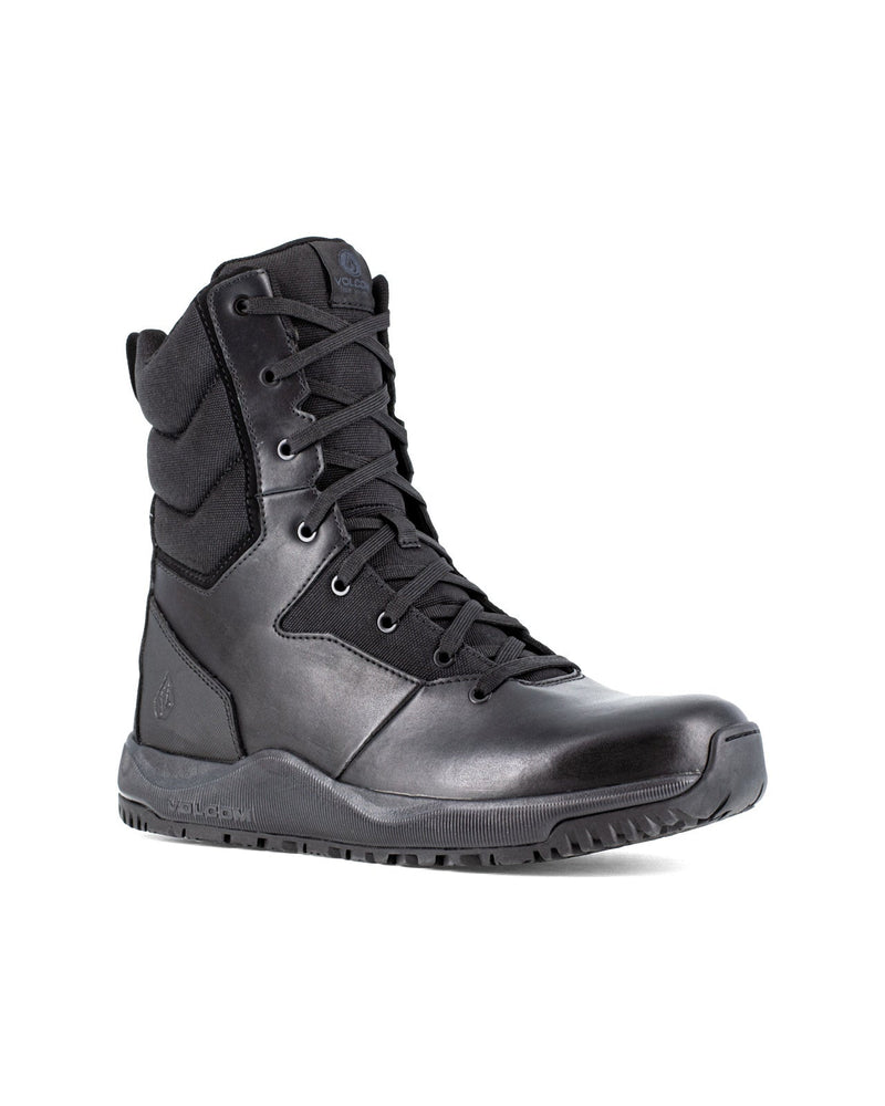 Volcom Men's Street Shield Soft Toe Tactical Boots with Side Zipper Black