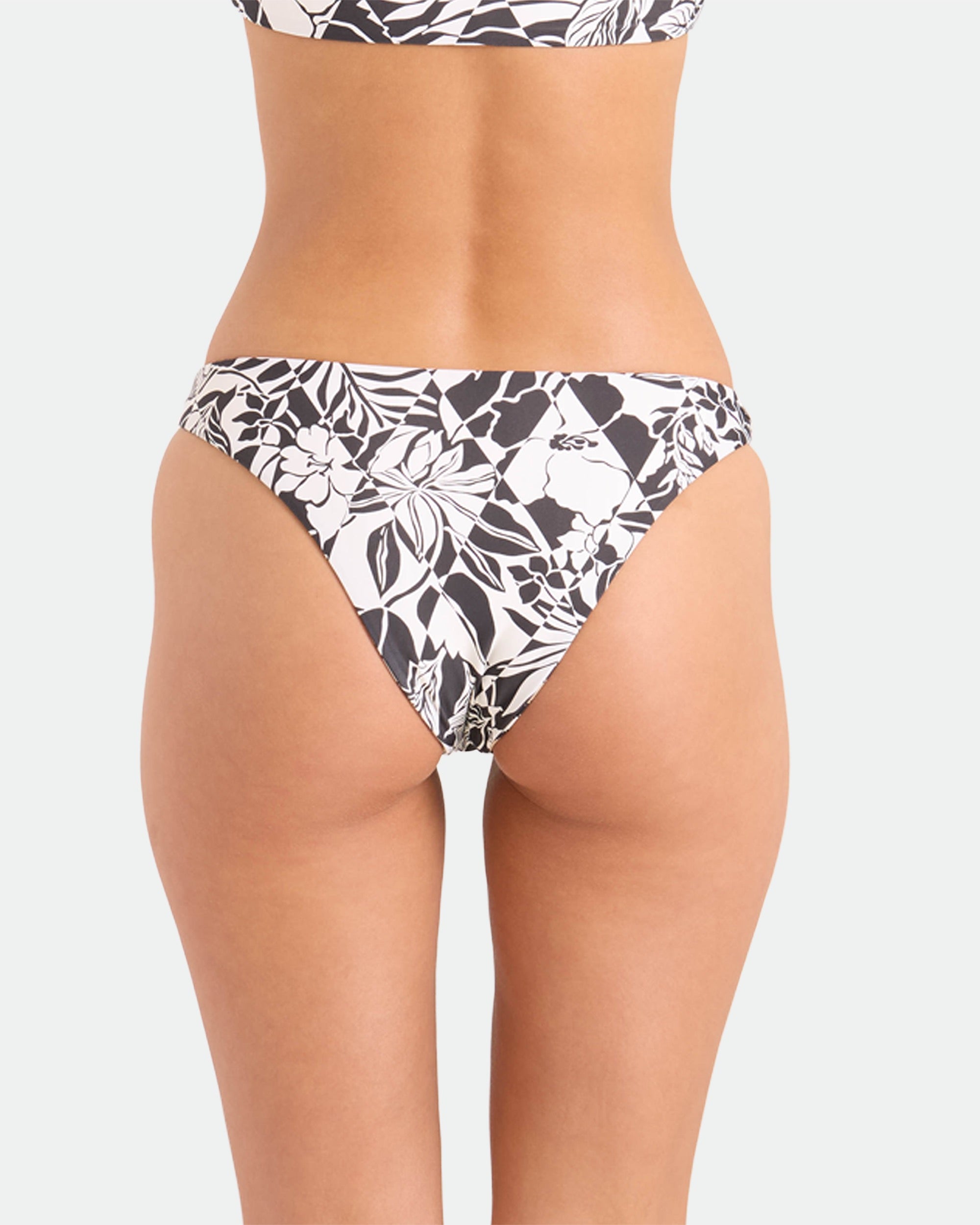 Women's Hibiscus Diamond Midrise Skimpy Reversible Bikini Bottom