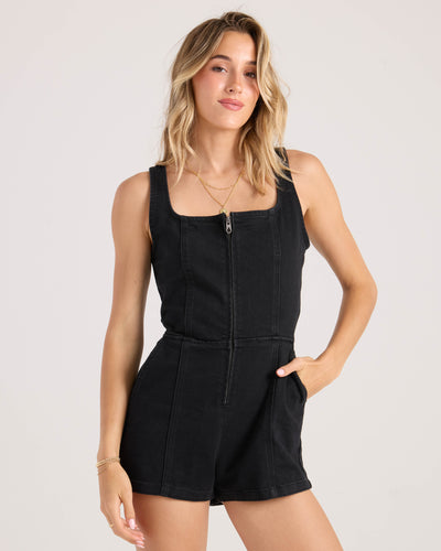 Women's Cruz Control Romper-Black Combo-Volcom