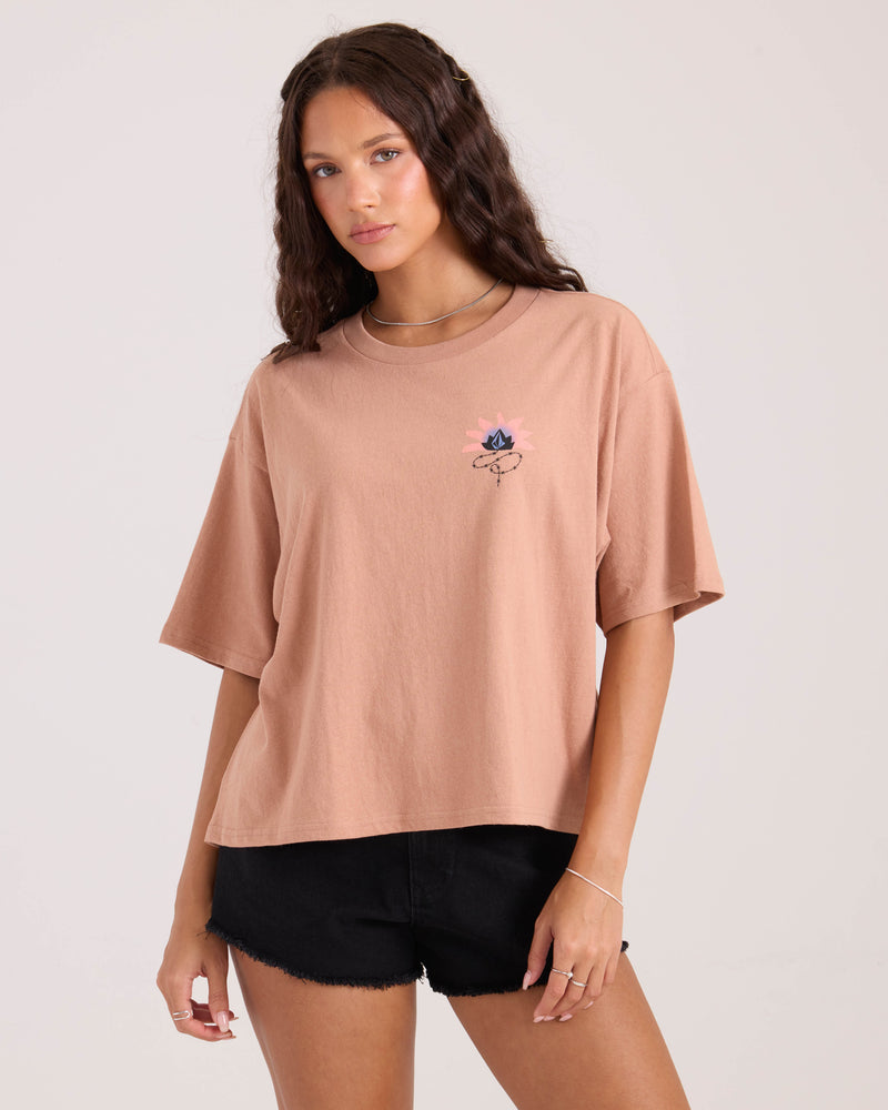 Women's Bliss Tee-Pale Khaki-Volcom