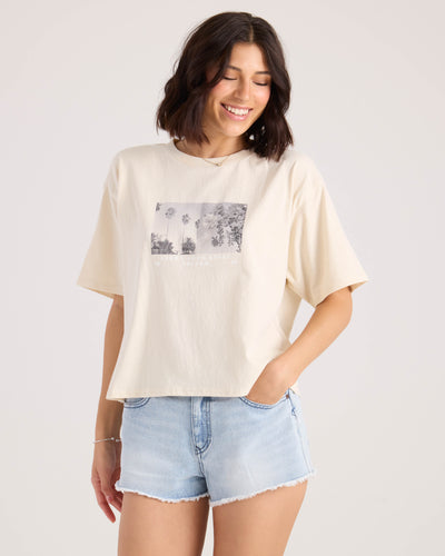 Women's Bliss Tee-Vintage White-Volcom