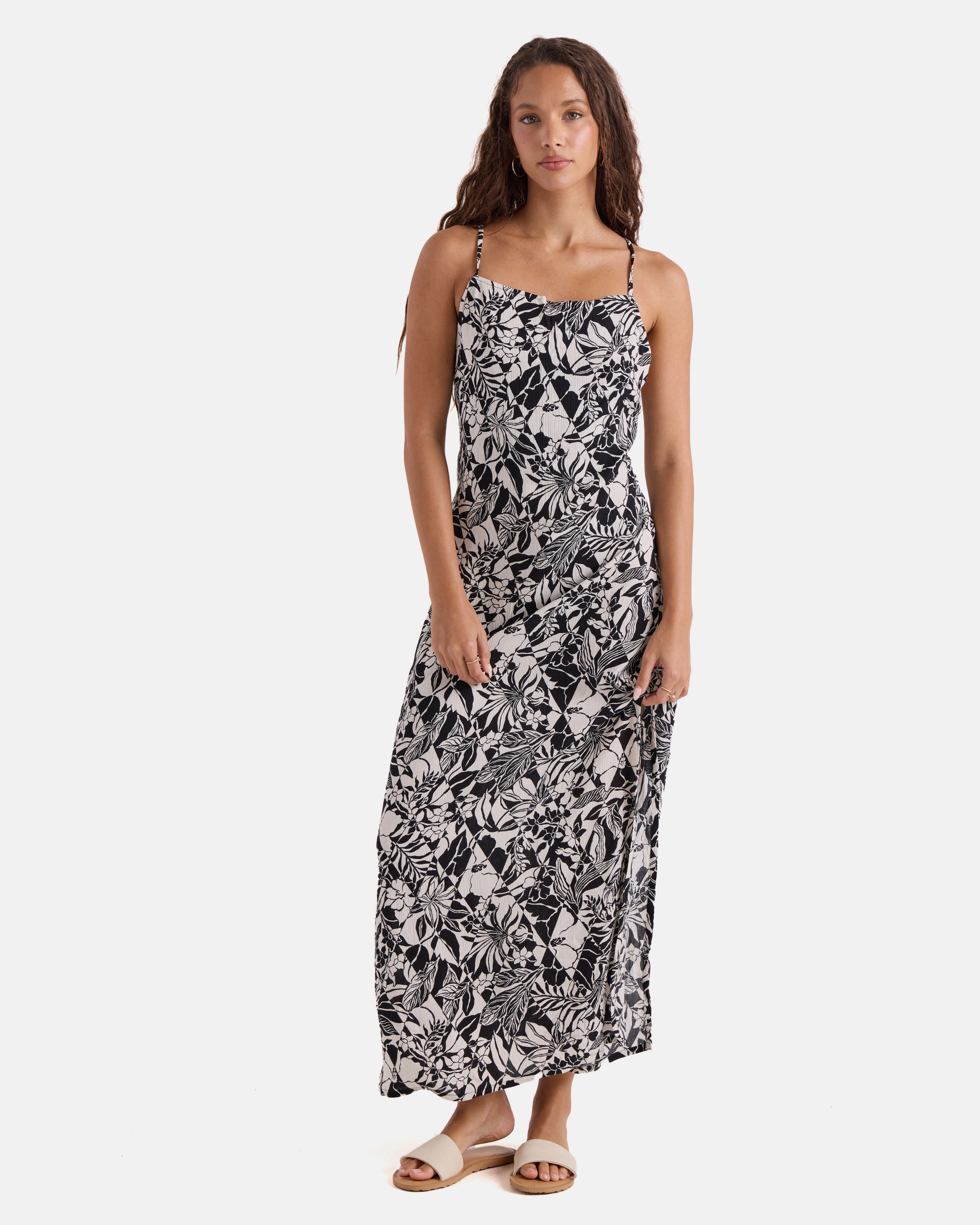 volcom maxi dress Women's Slip size:5 Yrs Breezy crinkled gauze drapes tuxedos Blue B Women's Medium