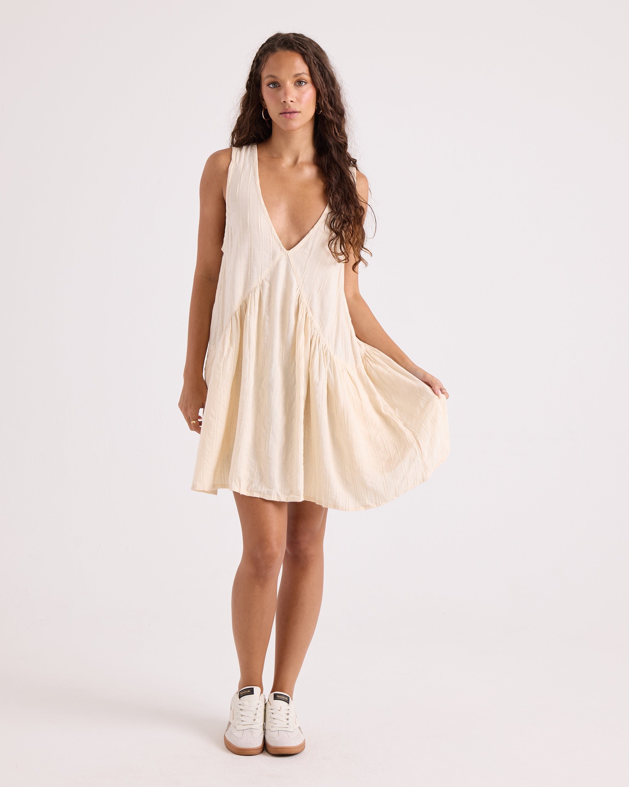 swing a line dress Volcom Women's A-Line ClodeEU Women's V Neck nav-100 Size:XXL (MADE-TO-ORDER) 38.5L from shoulders to