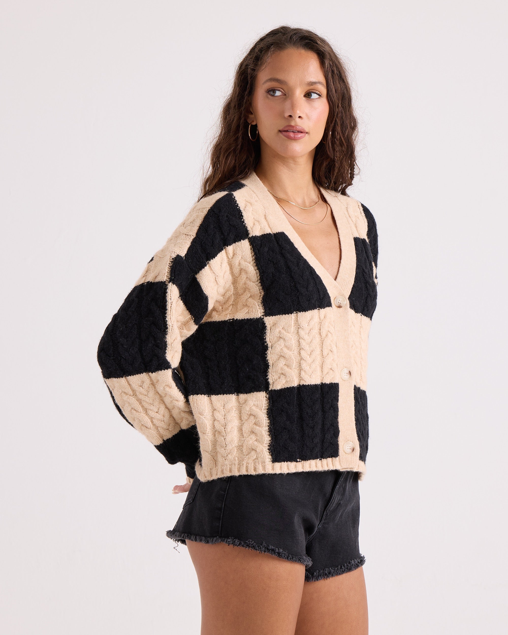 women's jumpers Checked Juniors Sweaters for Women