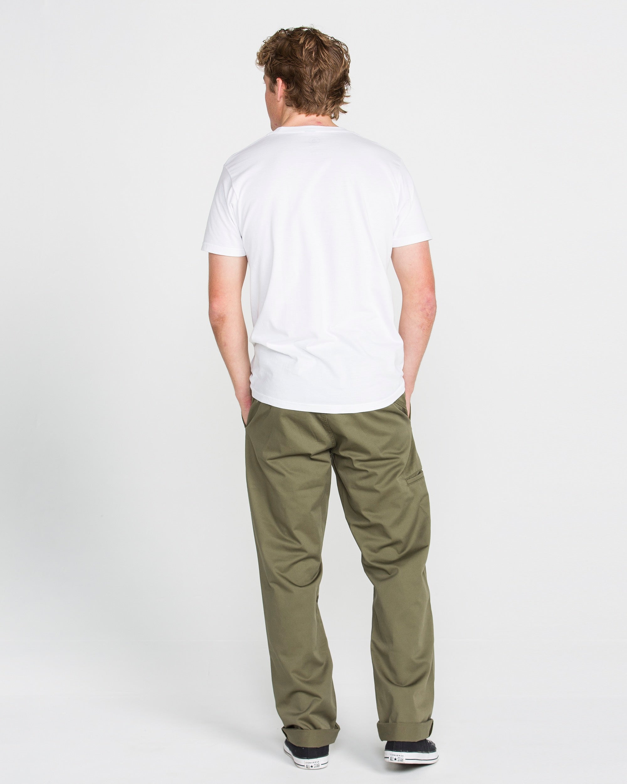Men's Frickin Relaxed Chino Pants-Olive-Volcom