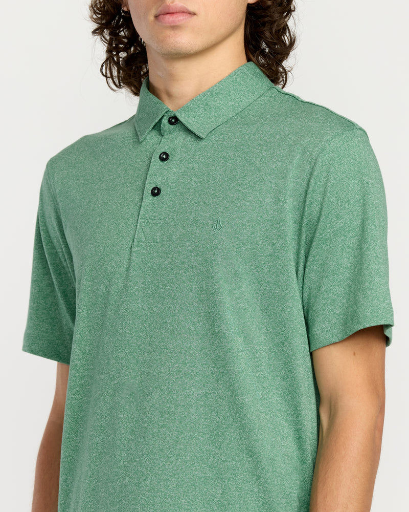 Men's Wowzer Polo Short Sleeve Shirt-Biscay Green-Volcom