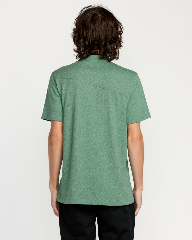 Men's Wowzer Polo Short Sleeve Shirt-Biscay Green-Volcom