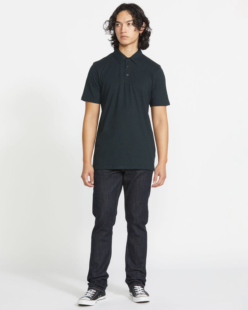 Volcom Men's Wowzer Polo Short Sleeve Shirt Black