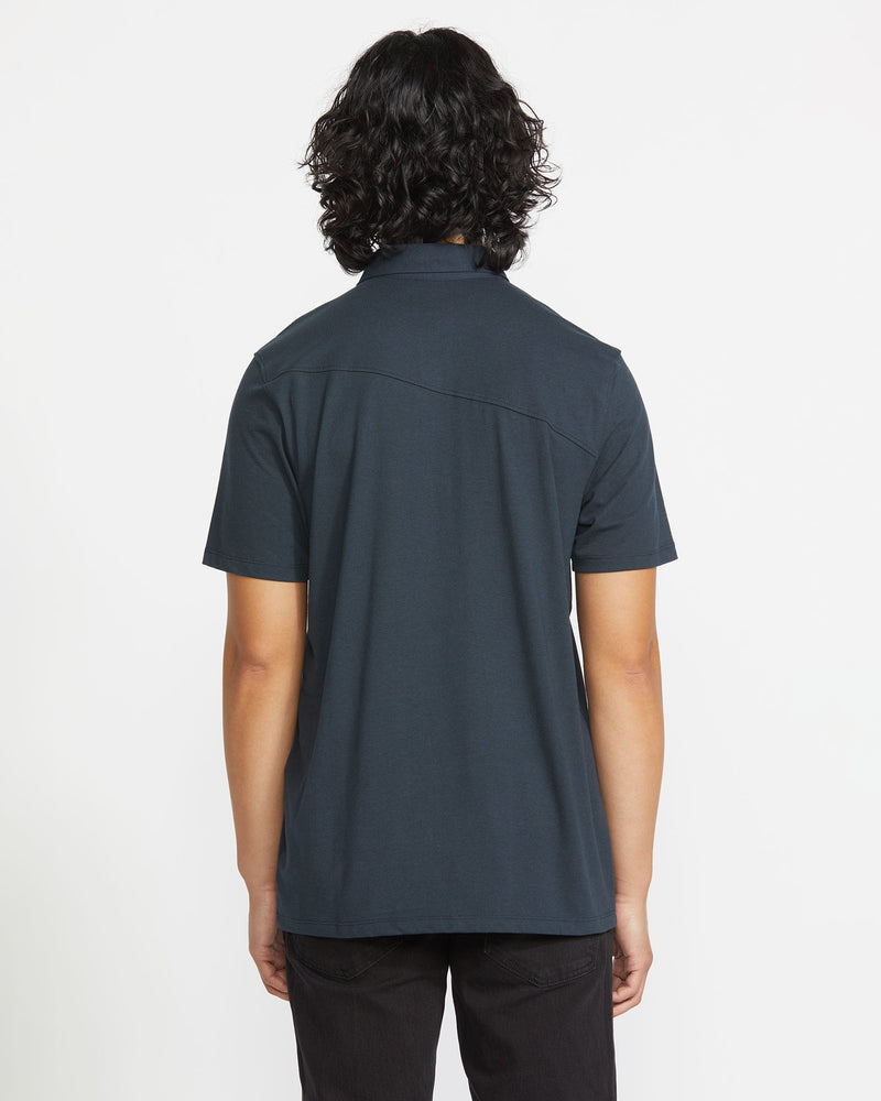 Volcom Men's Wowzer Polo Short Sleeve Shirt Navy