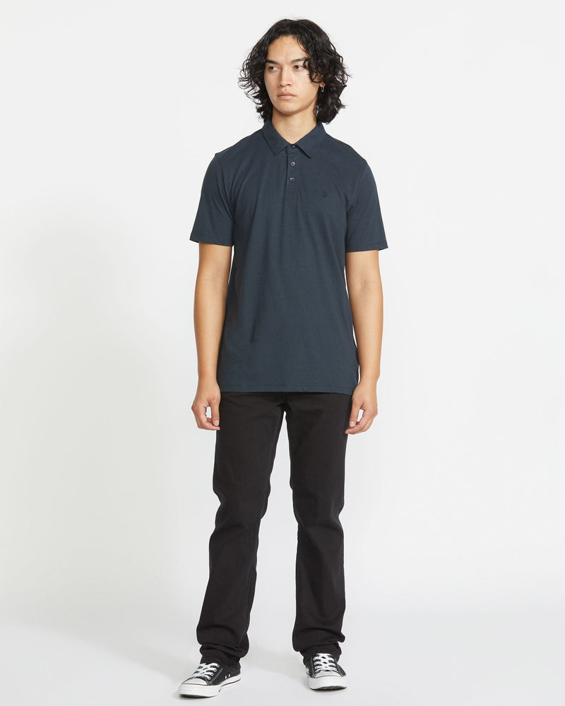Volcom Men's Wowzer Polo Short Sleeve Shirt Navy