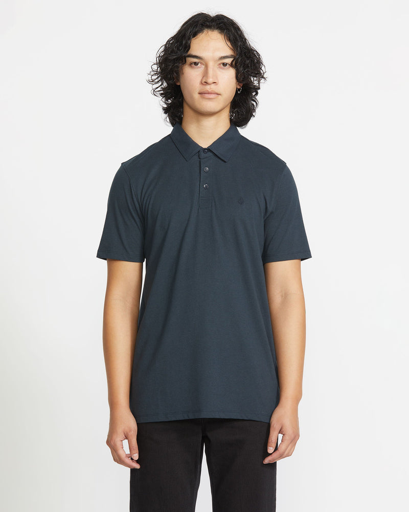 Volcom Men's Wowzer Polo Short Sleeve Shirt Navy