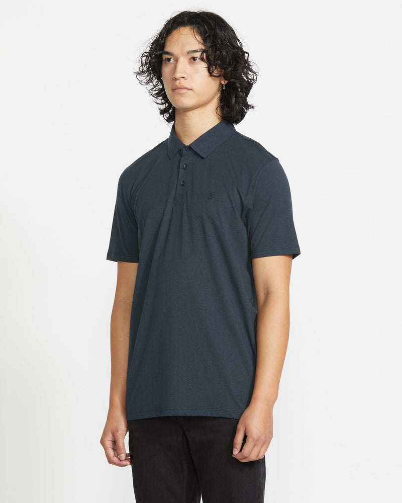 Volcom Men's Wowzer Polo Short Sleeve Shirt Navy