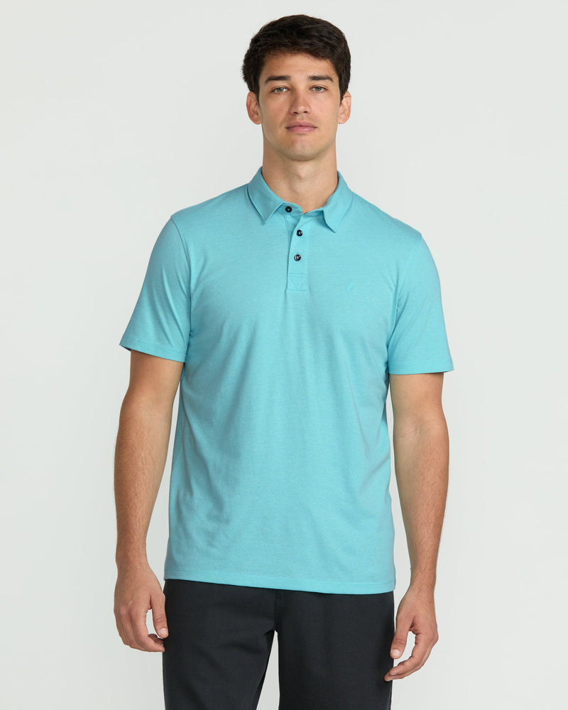 Volcom Men's Wowzer Polo Short Sleeve Shirt Poolside