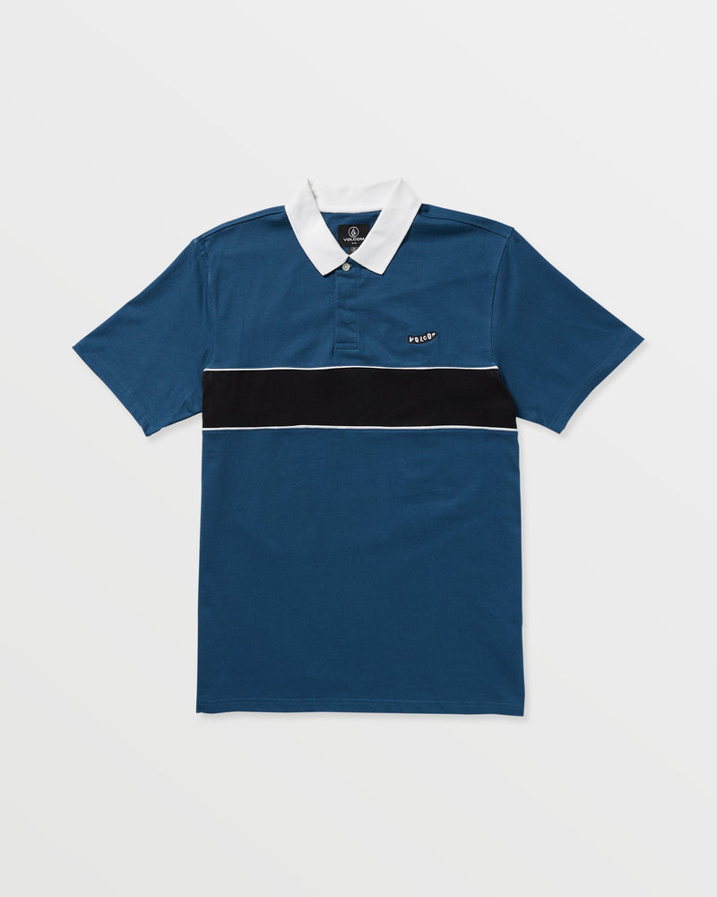 Volcom Men's Gemstone Polo Short Sleeve Tee Deep Blue
