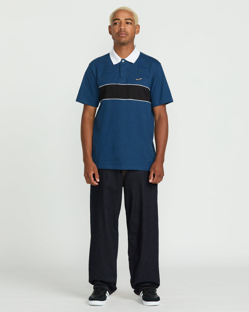 Volcom Men's Gemstone Polo Short Sleeve Tee Deep Blue