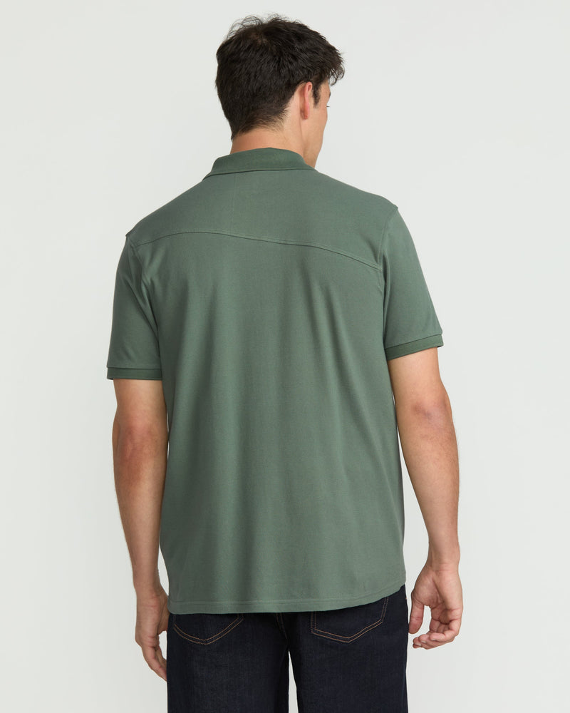 Volcom Men's Sitestone Polo Short Sleeve Tee Light Olive