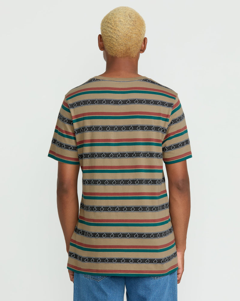 Volcom Men's Taction Crew Short Sleeve Tee Khaki